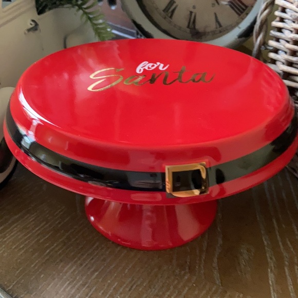 Last 1❗️Christmas Holiday Santa Suit Ceramic Cake & Cookie Stand - Picture 7 of 7